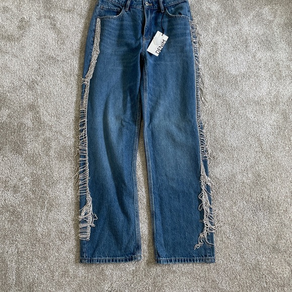 Dynamite Rhinestone Fringe Jeans - Picture 2 of 2